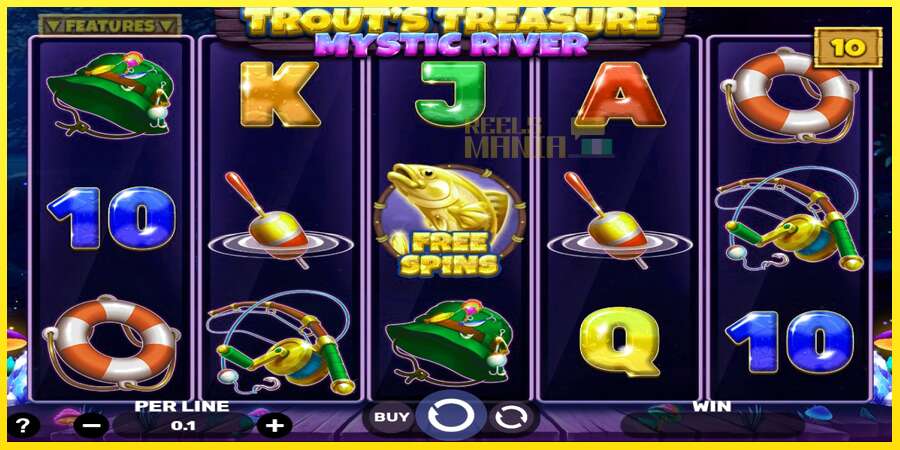 Riktiga pengar med en spelautomat Trouts Treasure - Mystic River, bild 1