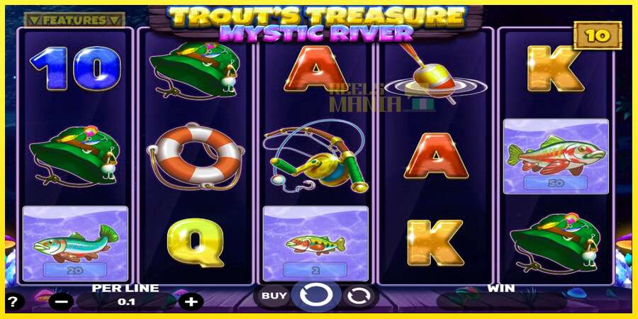 Riktiga pengar med en spelautomat Trouts Treasure - Mystic River, bild 3