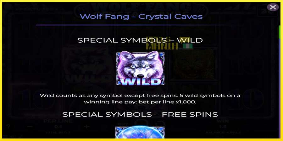 Riktiga pengar med en spelautomat Wolf Fang - Crystal Caves, bild 4