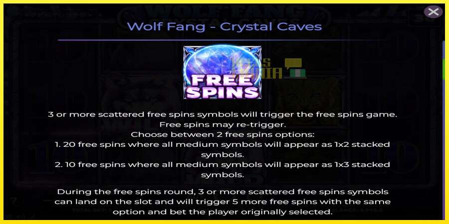 Riktiga pengar med en spelautomat Wolf Fang - Crystal Caves, bild 5