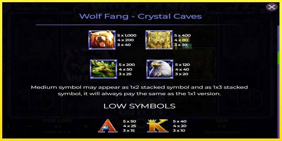 Riktiga pengar med en spelautomat Wolf Fang - Crystal Caves, bild 6