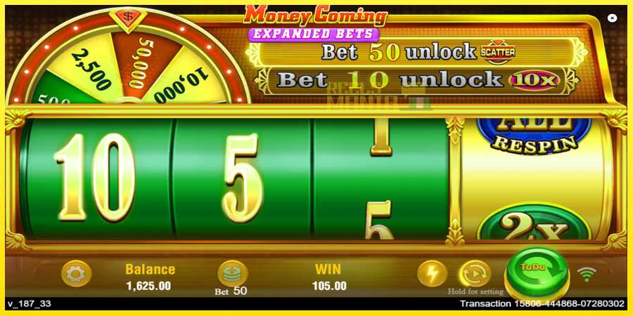 Riktiga pengar med en spelautomat Money Coming 2 – Expanded Bets, bild 4