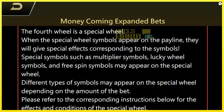 Riktiga pengar med en spelautomat Money Coming 2 – Expanded Bets, bild 5