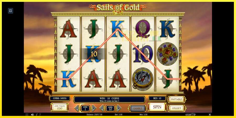 Riktiga pengar med en spelautomat Sails of Gold, bild 7