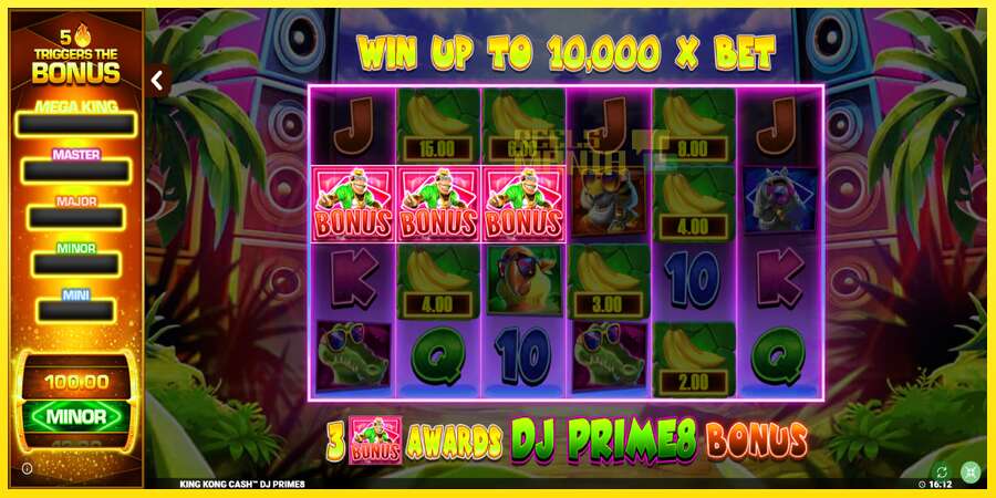 Riktiga pengar med en spelautomat King Kong Cash DJ Prime8 Rapid Fire Jackpots, bild 1