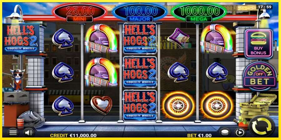 Riktiga pengar med en spelautomat Hell’s Hogs 2 – Squealin’ Wheels, bild 1