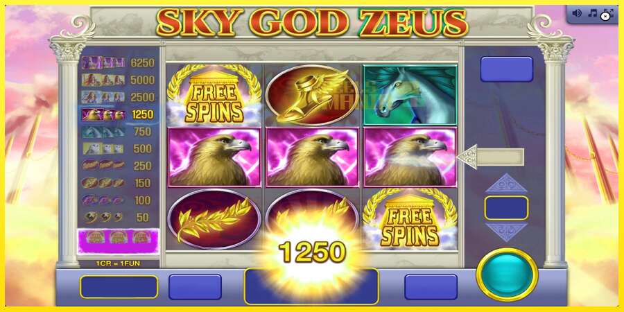 Riktiga pengar med en spelautomat Sky God Zeus 3x3, bild 2