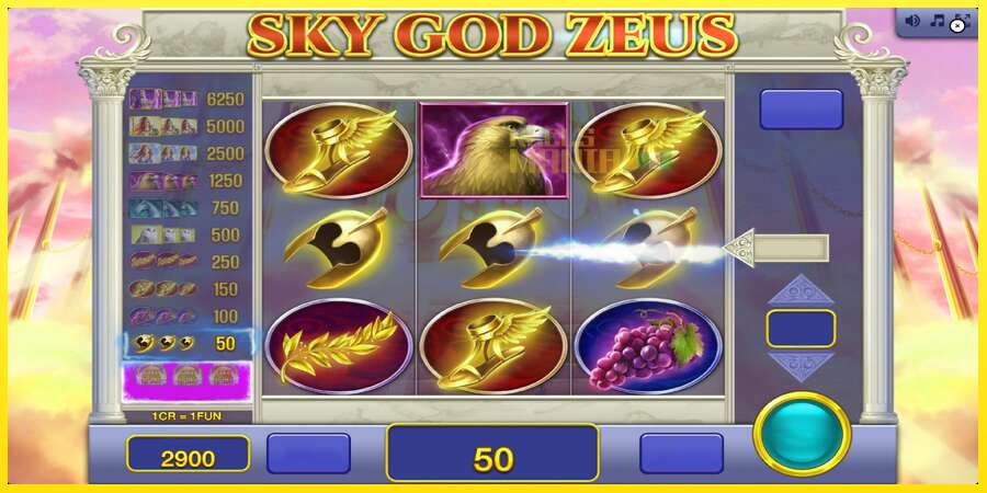 Riktiga pengar med en spelautomat Sky God Zeus 3x3, bild 4