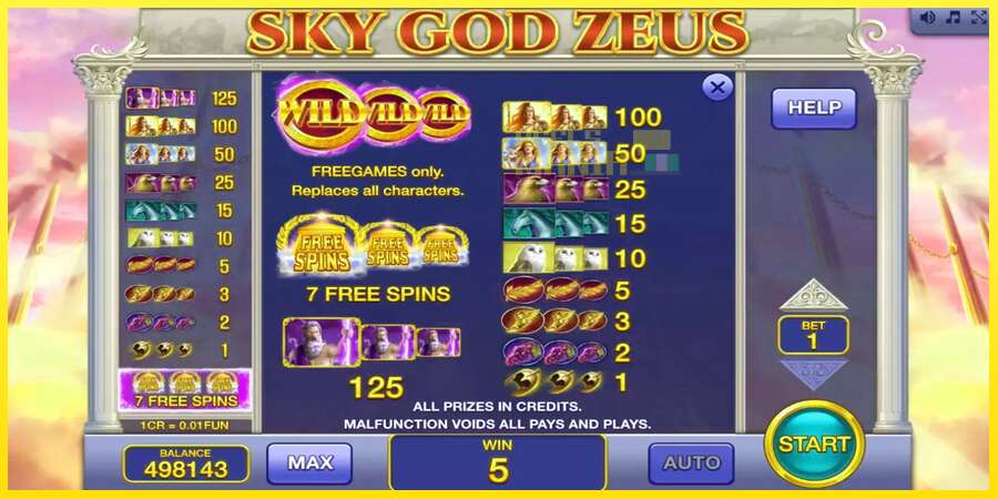 Riktiga pengar med en spelautomat Sky God Zeus 3x3, bild 7