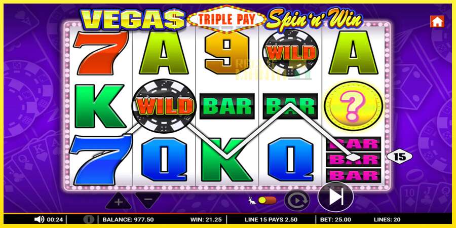 Riktiga pengar med en spelautomat Vegas Triple Pay Spin n Win, bild 2