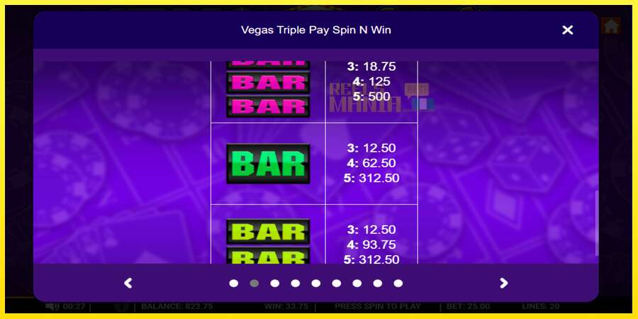 Riktiga pengar med en spelautomat Vegas Triple Pay Spin n Win, bild 4