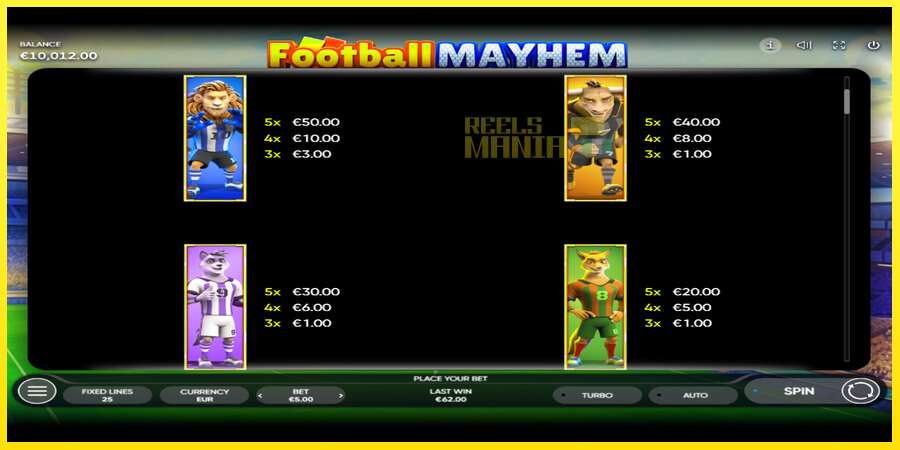 Riktiga pengar med en spelautomat Football Mayhem, bild 5