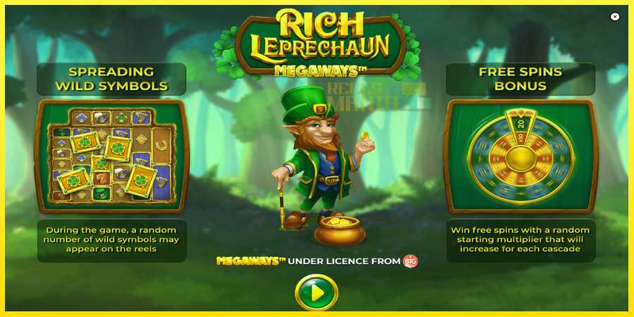 Riktiga pengar med en spelautomat Rich Leprechaun Megaways, bild 1