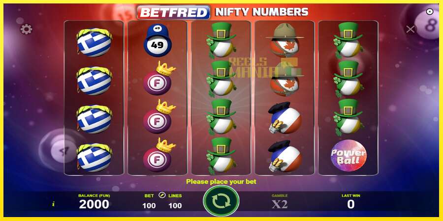 Riktiga pengar med en spelautomat Betfred Nifty Numbers, bild 1