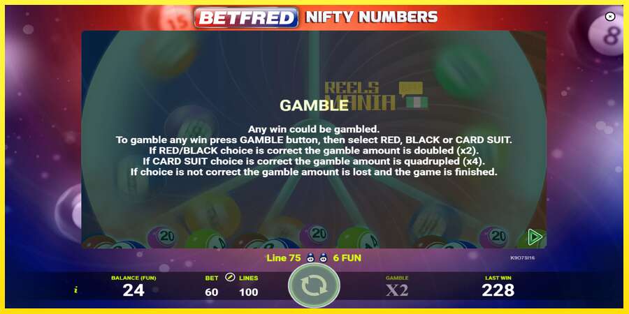 Riktiga pengar med en spelautomat Betfred Nifty Numbers, bild 6