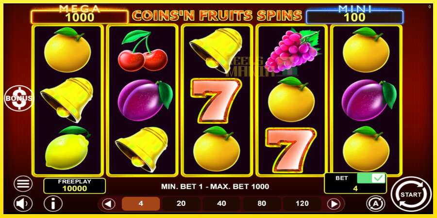 Riktiga pengar med en spelautomat Coinsn Fruits Spins, bild 2