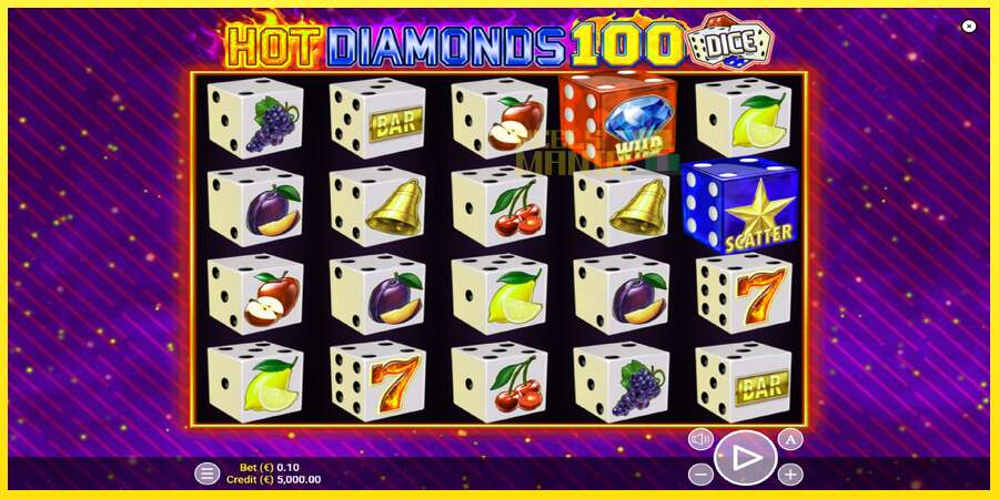 Riktiga pengar med en spelautomat Hot Diamonds 100 Dice, bild 1