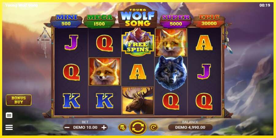 Riktiga pengar med en spelautomat Young Wolf Song, bild 2