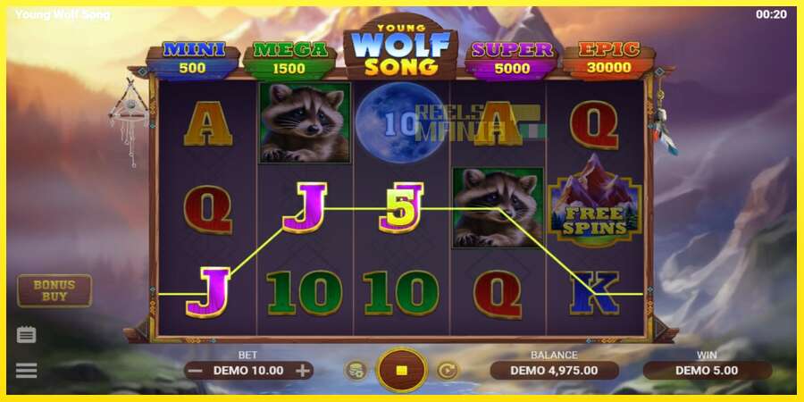 Riktiga pengar med en spelautomat Young Wolf Song, bild 3