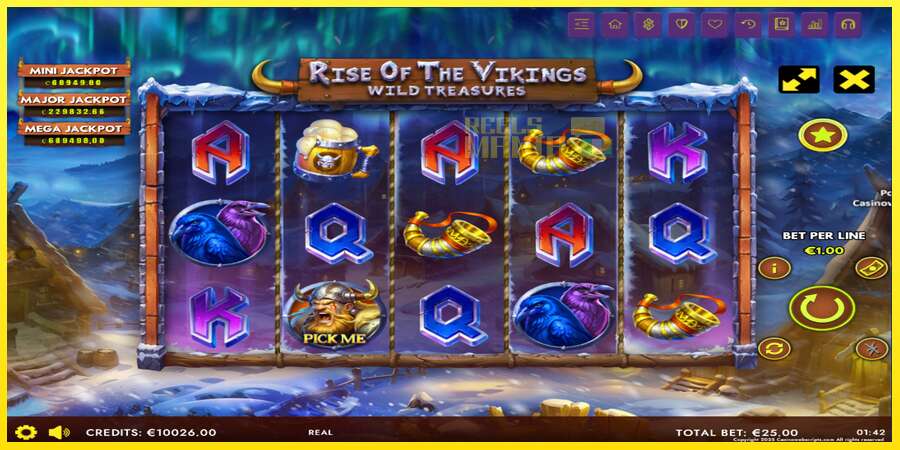 Riktiga pengar med en spelautomat Rise of The Vikings - Wild Treasures, bild 2