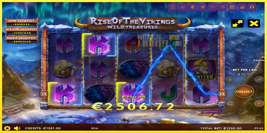 Riktiga pengar med en spelautomat Rise of The Vikings - Wild Treasures, bild 3