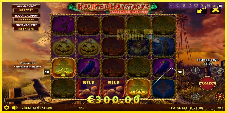 Riktiga pengar med en spelautomat Haunted Haystacks - Spooky Hold and Win, bild 3