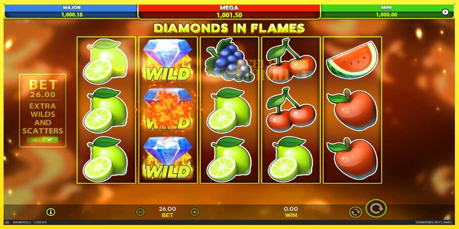 Riktiga pengar med en spelautomat Diamonds in Flames, bild 5