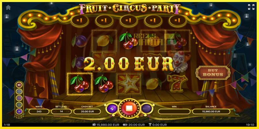 Riktiga pengar med en spelautomat Fruit Circus Party, bild 3