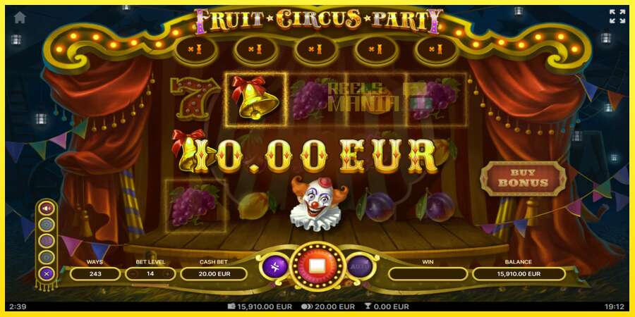 Riktiga pengar med en spelautomat Fruit Circus Party, bild 4