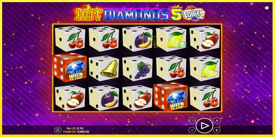 Riktiga pengar med en spelautomat Hot Diamonds 5 Dice, bild 1