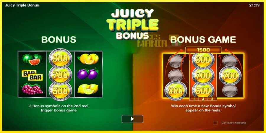 Riktiga pengar med en spelautomat Juicy Triple Bonus, bild 1