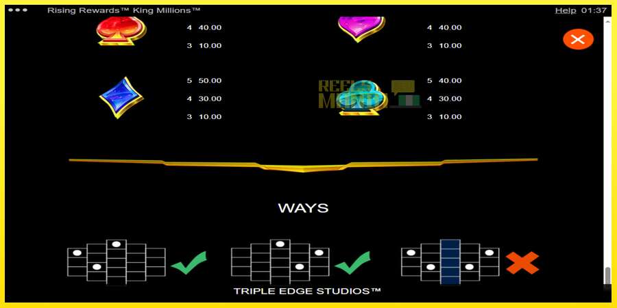Riktiga pengar med en spelautomat Rising Rewards King Millions, bild 6