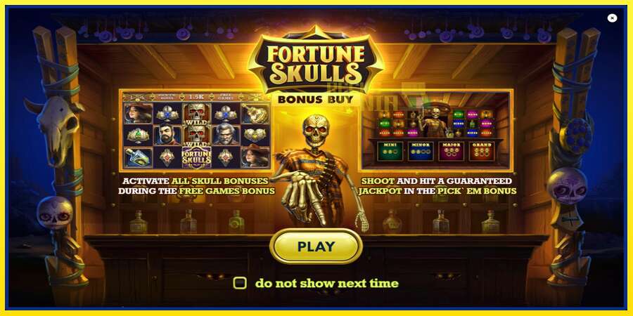 Riktiga pengar med en spelautomat Fortune Skulls Bonus Buy, bild 1