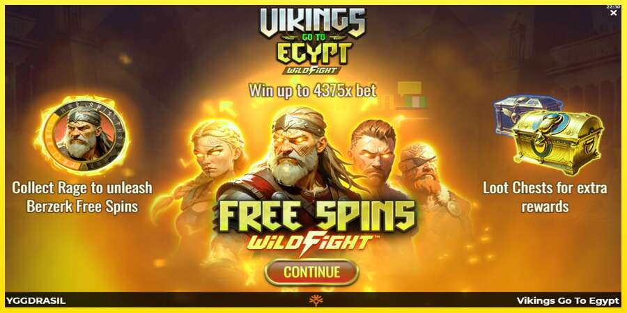 Riktiga pengar med en spelautomat Vikings Go To Egypt Wild Fight, bild 1