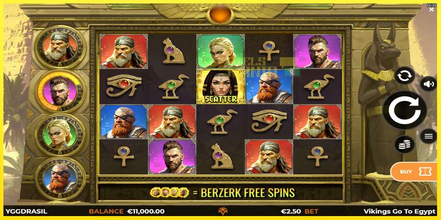 Riktiga pengar med en spelautomat Vikings Go To Egypt Wild Fight, bild 2