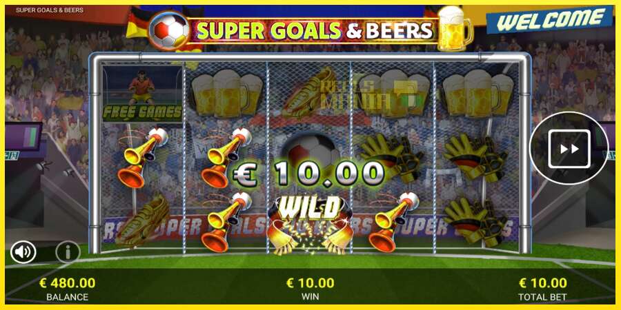 Riktiga pengar med en spelautomat Super Goals & Beers, bild 3