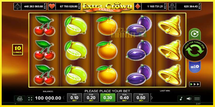 Riktiga pengar med en spelautomat Extra Crown Classic, bild 1