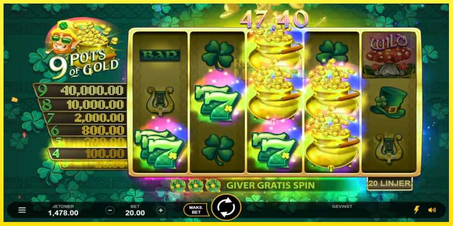 Riktiga pengar med en spelautomat 9 Pots of Gold Land & Win, bild 3