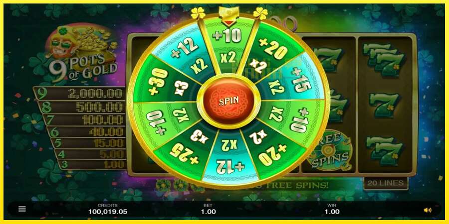 Riktiga pengar med en spelautomat 9 Pots of Gold Land & Win, bild 4