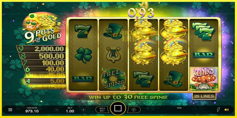 Riktiga pengar med en spelautomat 9 Pots of Gold Land & Win, bild 6