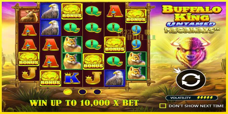 Riktiga pengar med en spelautomat Buffalo King Untamed Megaways, bild 1