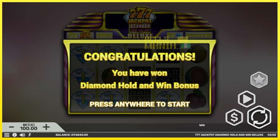 Riktiga pengar med en spelautomat 777 Jackpot Diamond Hold and Win Deluxe, bild 4