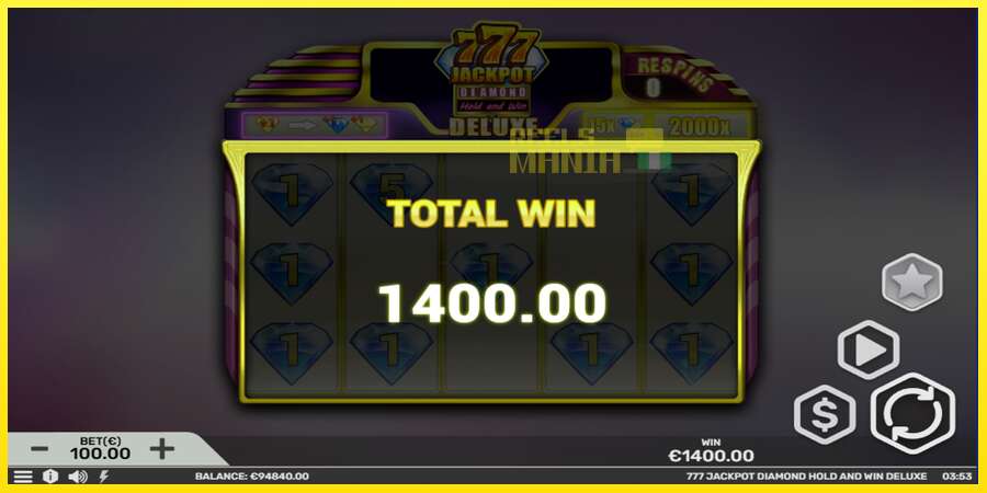 Riktiga pengar med en spelautomat 777 Jackpot Diamond Hold and Win Deluxe, bild 5