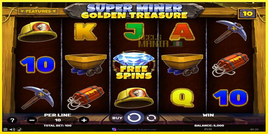 Riktiga pengar med en spelautomat Super Miner - Golden Treasure, bild 2