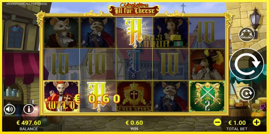 Riktiga pengar med en spelautomat Miceketeers: All for Cheese, bild 3