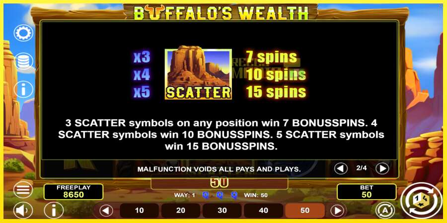 Riktiga pengar med en spelautomat Buffalos Wealth, bild 6