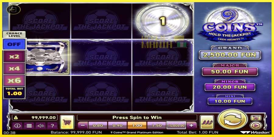 Riktiga pengar med en spelautomat 9 Coins Grand Platinum Edition Score The Jackpot, bild 2