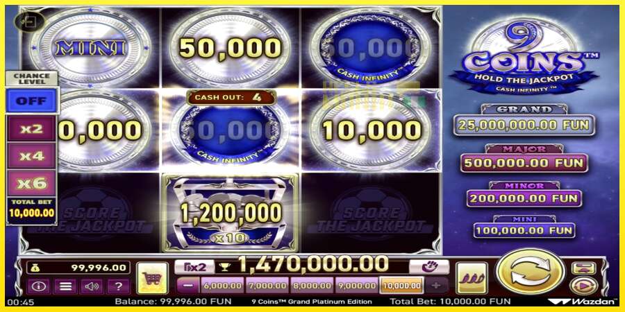 Riktiga pengar med en spelautomat 9 Coins Grand Platinum Edition Score The Jackpot, bild 3