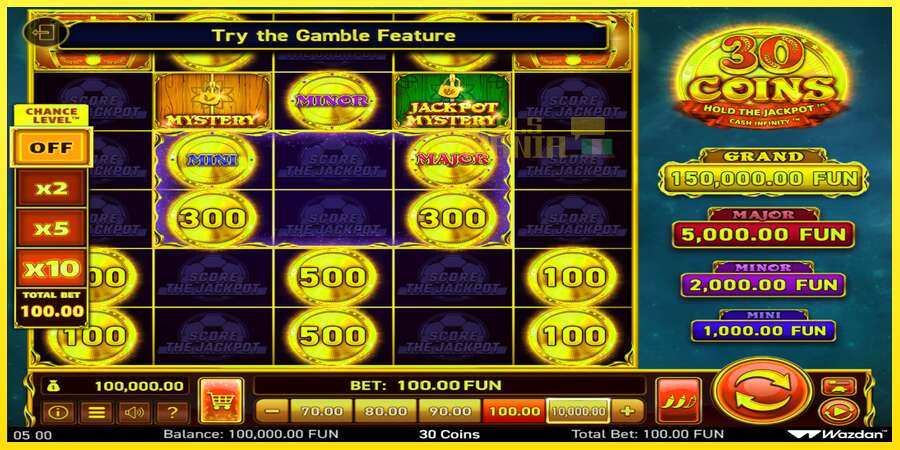 Riktiga pengar med en spelautomat 30 Coins Score The Jackpot, bild 2