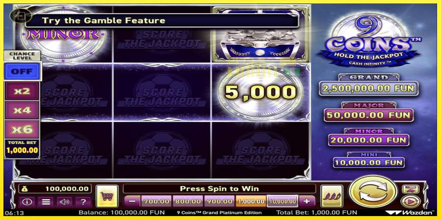 Riktiga pengar med en spelautomat 9 Coins Grand Diamond Edition Score The Jackpot, bild 2